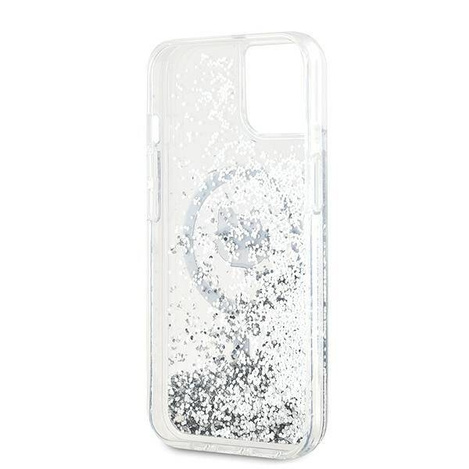 Karl Lagerfeld KLHMP15MLGCHSGH iPhone 15 Plus / 14 Plus 6.1" hardcase transparent Liquid Glitter Choupette Head Magsafe