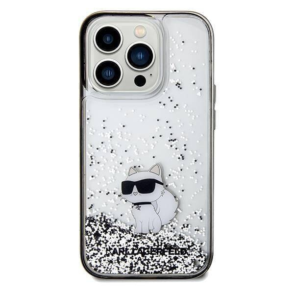 Karl Lagerfeld nakładka do iPhone 14 Pro 6,1&quot; KLHCP14LLKCNSK HC LIQ. GLITTER C transparentna