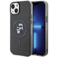Karl Lagerfeld Karl&Choupette Glitzer MagSafe Hülle für iPhone 15 – Schwarz