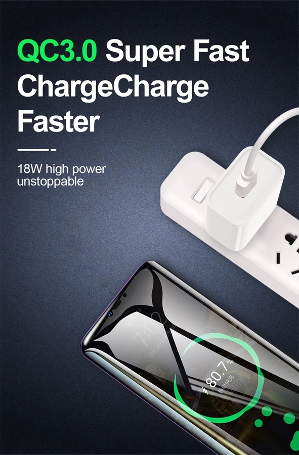 JELLICO wall charger C7 22.5W 1xUSB QC3.0 + cable USB-C White