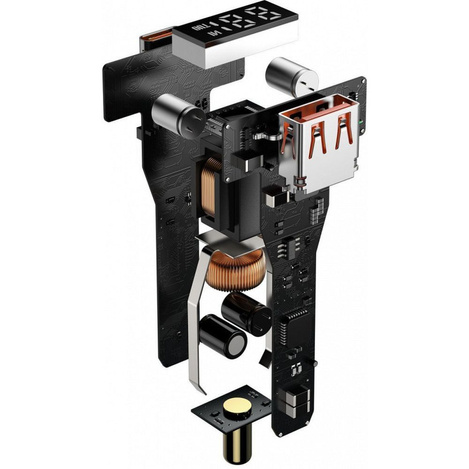 Baseus Superme szybka ładowarka samochodowa USB / USB Typ C 100W PPS Quick Charge Power Delivery czarny (CCZX-01)