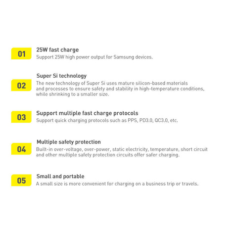 Baseus Super Si  Quick Charger 1C 25W EU Black