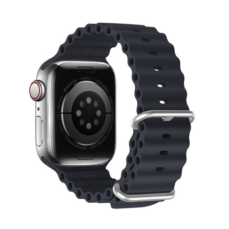 Dux Ducis Strap Watch Strap 8 / 7 / 6 / 5 / 4 / 3 / 2 / SE (41 / 40 / 38mm) Silicone Band Bracelet Gray (OceanWave Version)
