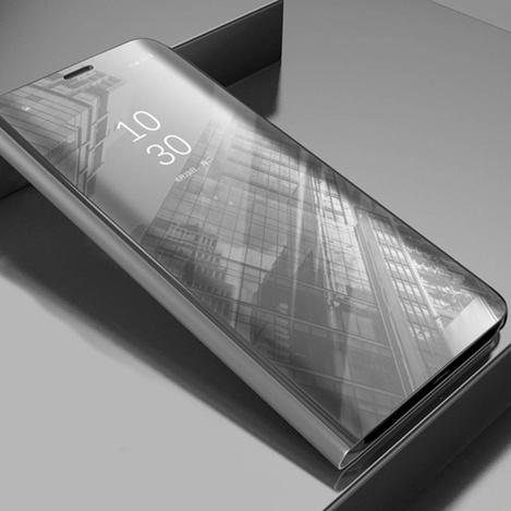 Etui Smart Clear View do Samsung Galaxy A14 5G srebrne