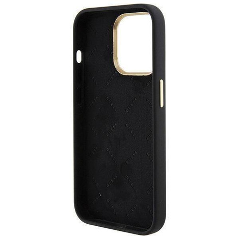 Oryginalne Etui APPLE IPHONE 15 PRO Guess Hardcase Silicone Logo Strass 4G (GUHCP15LM4DGPK) czarne