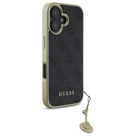Original Case IPHONE 16 PLUS Guess Hardcase 4G Charms Collection (GUHCP16MGF4GGR) black