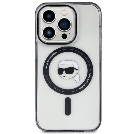 Karl Lagerfeld KLHMP15LHKHNOTK Hülle für iPhone 15 Pro – transparent