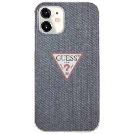 Guess Denim Triangle Dk - Etui iPhone 12 Mini (granatowy)