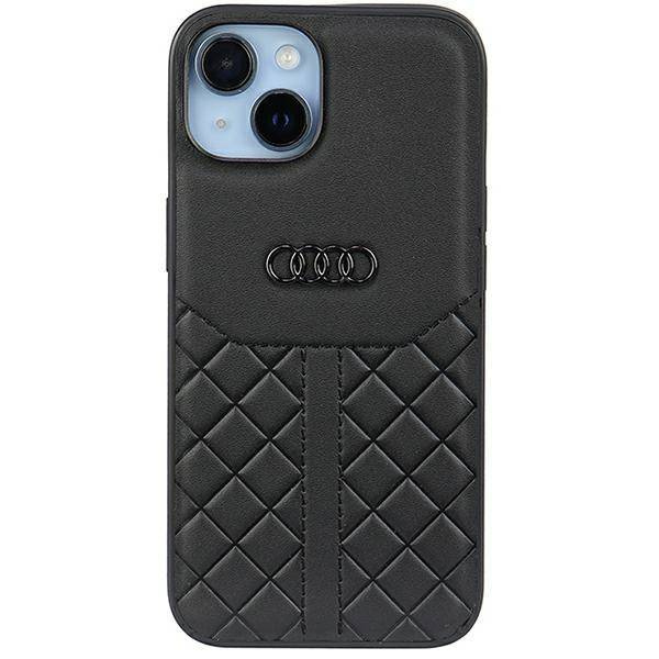 Audi Echtleder iPhone 14 6,1" schwarz/schwarz Hardcase AU-TPUPPCIP14-Q8/D1-BK