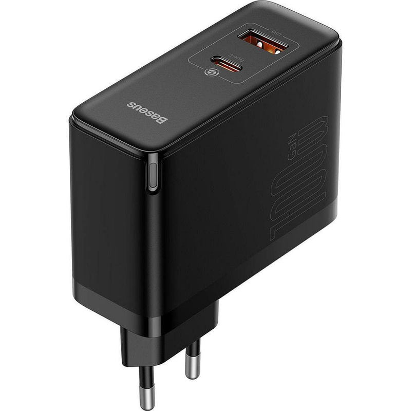Baseus GaN5 Pro szybka uniwersalna ładowarka sieciowa GaN USB Typ C / USB 100W PD3.0, QC4.0+, AFC czarny (CCGP090201)