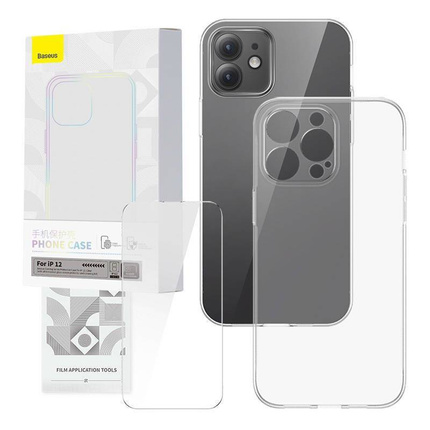 Etui IPHONE 12 Baseus Corning & Szkło Hartowane transparentne