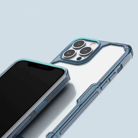 Nillkin Nature Pro case iPhone 14 Pro Max armored cover blue