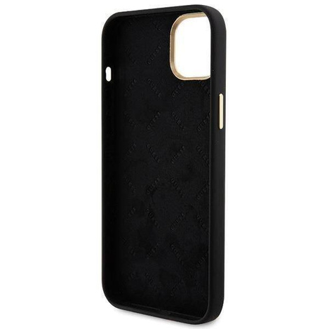 Original Case APPLE IPHONE 15 PLUS Guess Hardcase Silicone Logo Strass 4G (GUHCP15M4DGPK) black