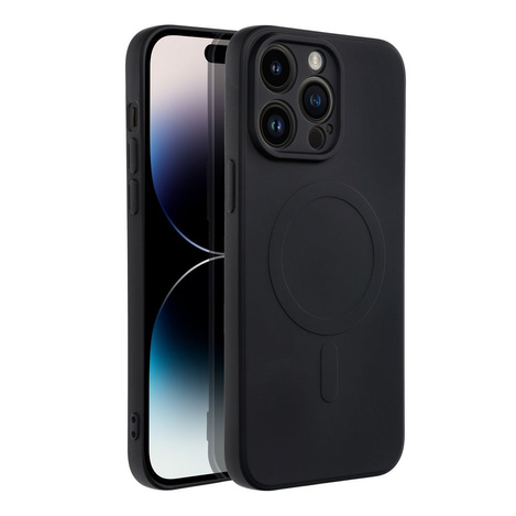 Etui do iPhone 14 Pro Max czarne MagSafe + Szkło na ekran + Szkło na aparat