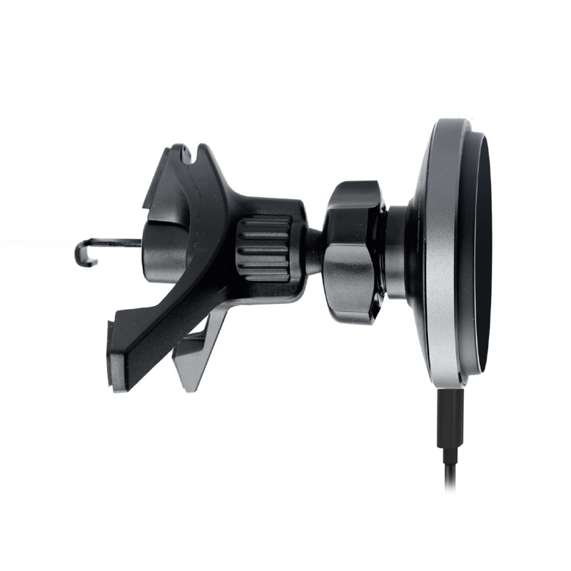 Smartphone-Halterung mit SBS TESUPMAGWIR15W kabellosem Ladegerät für Lüftungsschlitze, MagSafe-kompatibel – Schwarz