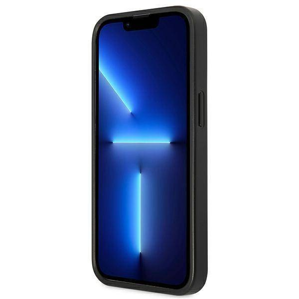 Case IPHONE 13 PRO Guess Hardcase Saffiano 4G Small Metal Logo (GUHCP13LPS4MK) black