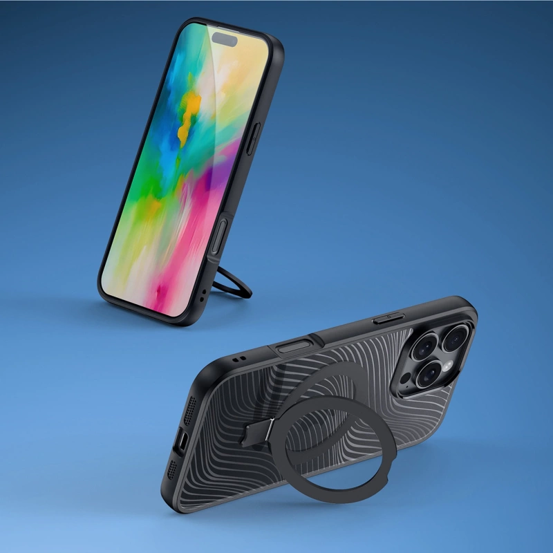 Dux Ducis Aimo Mag case with MagSafe and stand for iPhone 16 Pro - black