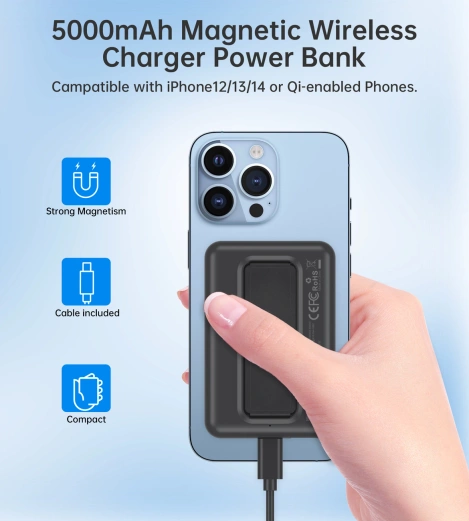 Powerbank Choetech B663 bezprzewodowy MagSafe 10000mAh - czarny