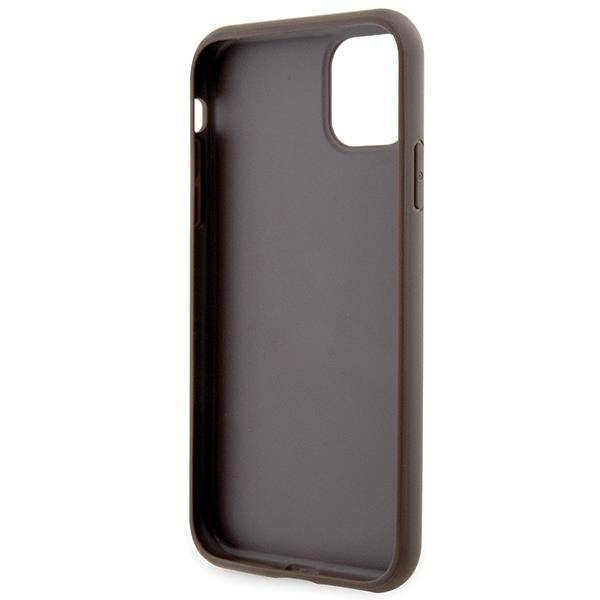 Guess GUHCN61P4SNW iPhone 11 / Xr braun/braunes Hardcase 4G Stripe