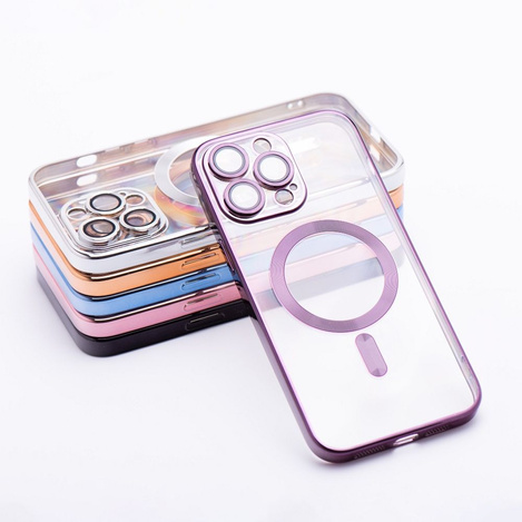 Futerał Electro Mag Cover kompatybilny z MagSafe do IPHONE 15 PRO fioletowy