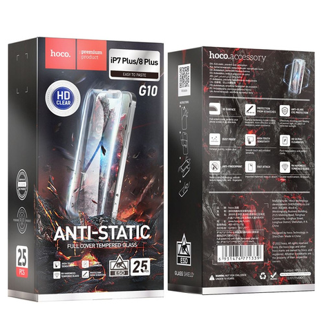 HOCO szkło hartowane HD Anti-static (SET 25in1) - MULTIPACK do Iphone 7 Plus / Iphone 8 Plus (G10)