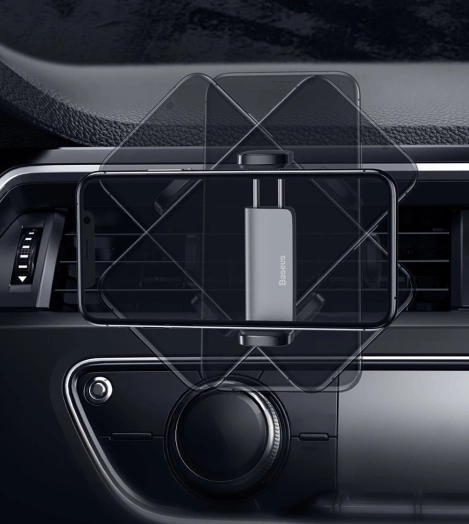 Uchwyt Samochodowy do Kratki Nawiewu / Wentylacyjnej Baseus Steel Cannon Air Outlet Car Mount (SUGP-01) czarny