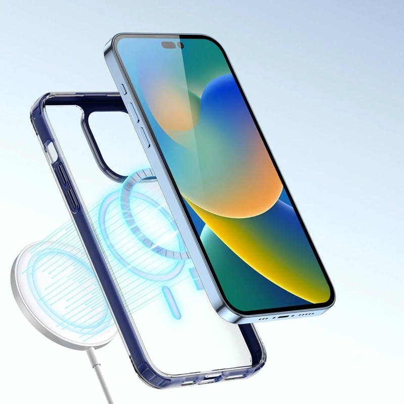 Dux Ducis Clin2 Hülle für iPhone 14 Pro magnetische MagSafe Hülle blau