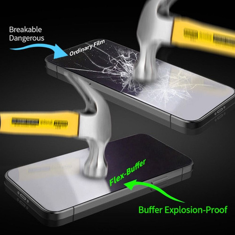 Szkło hybrydowe Bestsuit Flex-Buffer 5D z powłoką antybakteryjną Biomaster do iPhone 12 Pro Max czarny