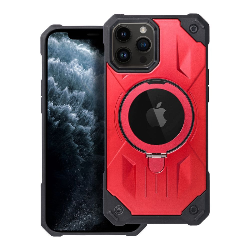 Futerał Armor Mag Cover kompatybilny z MagSafe do IPHONE 11 PRO czerwony