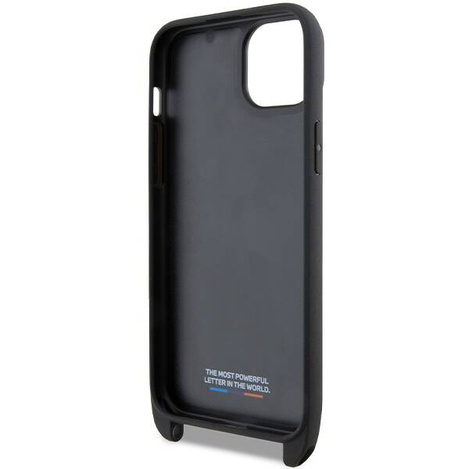 BMW M Edition Carbon Stripe & Strap case for iPhone 15 Plus / 14 Plus - black