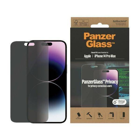 Szkło Hartowane IPHONE 14 PRO MAX PanzerGlass Classic Fit Screen Protection Antibacterial (P2770)