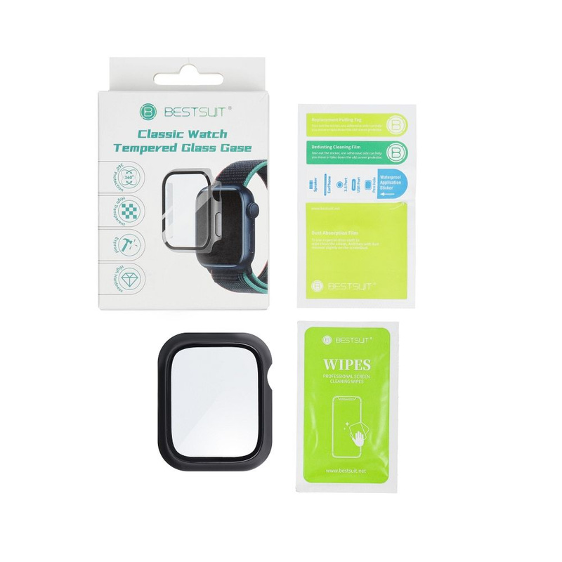 Futerał ochronny ze szkłem Bestsuit Flexible do Apple Watch series 7/8/9-45mm - grafitowy