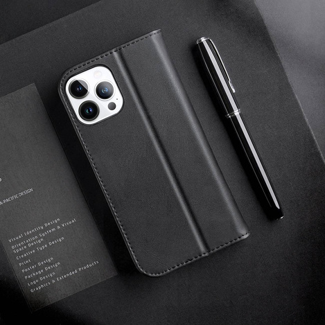 Dux Ducis Hivo echt Leder booktype case schutzhülle aufklappbare hülle für iPhone 14 Pro Max rot