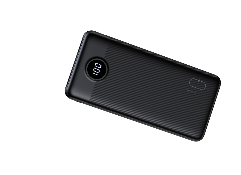 Bateria zewnętrzna (Powerbank) VEGER L10 - 10 000mAh LCD czarny (W1105)