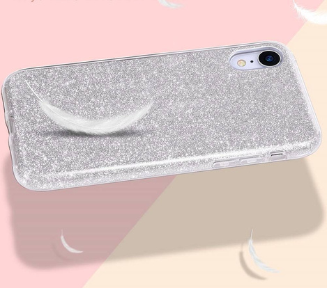 Nakładka Glitter 3w1 do Motorola Moto E22 / E22i srebrna