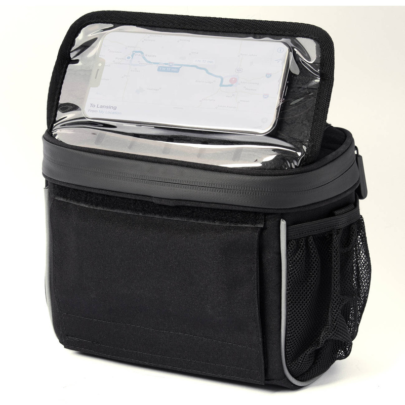 Wozinsky bicycle handlebar bag bike shoulder bag black (WBHBB-01)