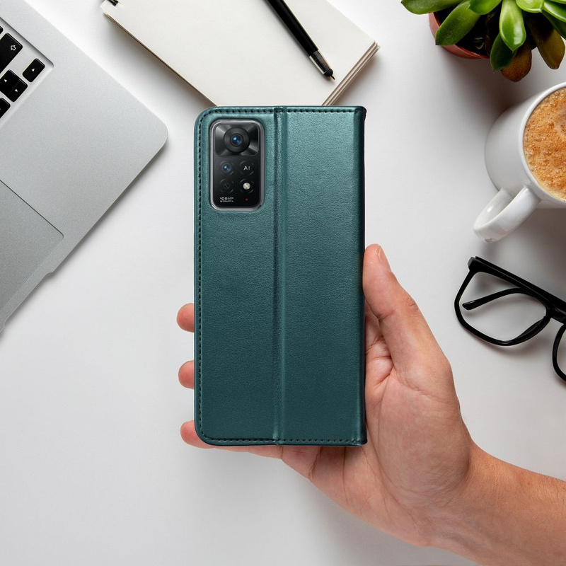 Kabura SMART MAGNETO do REALME NOTE 60 ciemnozielony