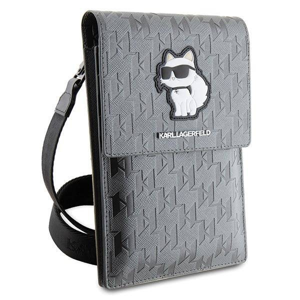 Sack Karl Lagerfeld Saffiano Monogram Choupette (KLWBSAKHPCG) silber