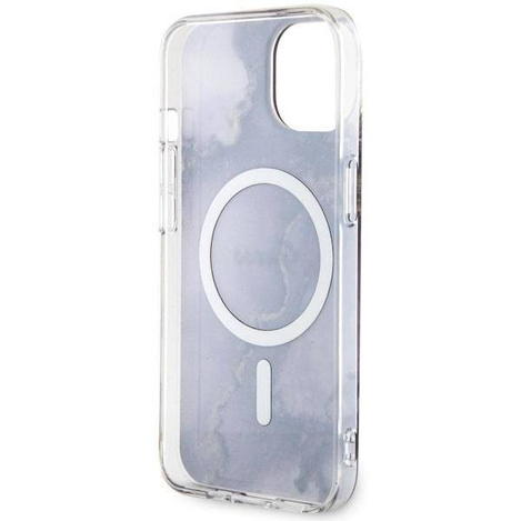 Guess GUHMP14SHTMRSU iPhone 14 6.1&quot; lila/lila Hardcase Golden Marble MagSafe