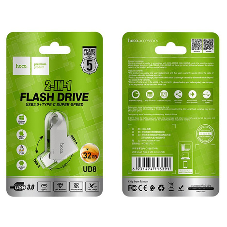 HOCO pendrive USB A + USB C UD8 32GB USB3.0