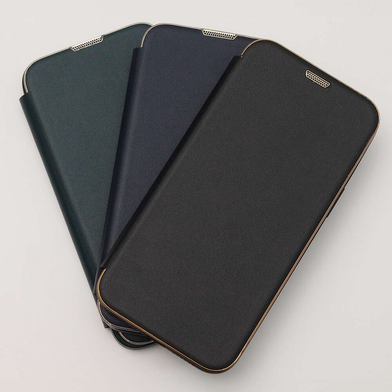 Etui Smart Gold Frame Mag do iPhone 12 / 12 Pro 6,1" granatowe