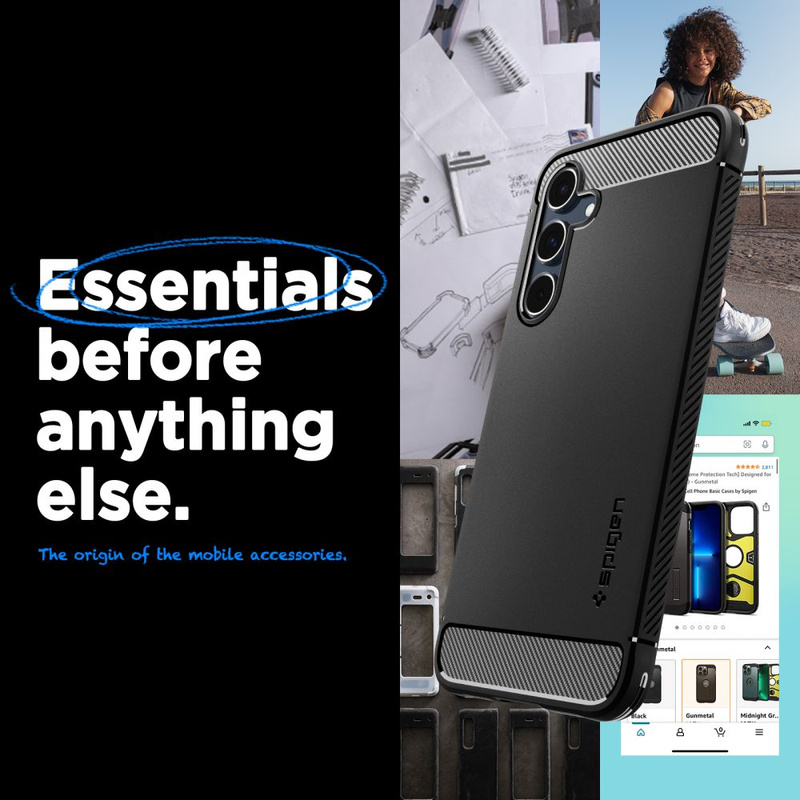 Etui SAMSUNG GALAXY A55 5G Spigen Rugged Armor Matte czarne