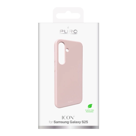 Puro Icon Silicone Case for Samsung Galaxy S25 - Pink