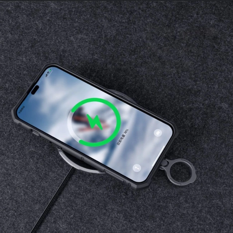Nillkin CamShield Armor Pro Case etui iPhone 14 Pro pancerny pokrowiec podstawka ring czarny