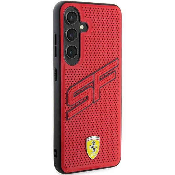 Oryginalne Etui FERRARI hardcase Big SF Perforated FEHCS24MPINR do Samsung Galaxy  S24 Plus Czerwony