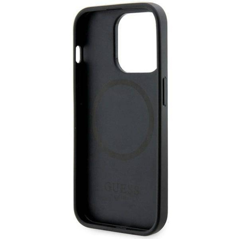 Guess GUHMP14LHGCFSEK iPhone 14 Pro 6.1" schwarz/schwarz Hardcase GCube Stripes MagSafe