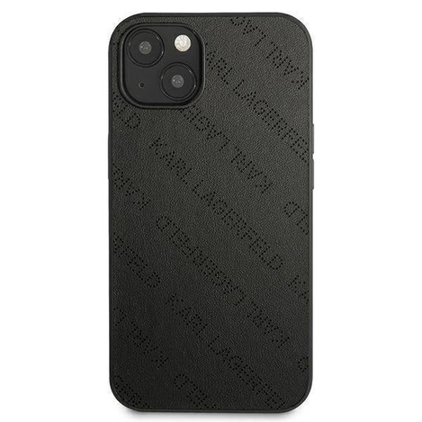 Original Handyhülle IPHONE 13 MINI Karl Lagerfeld Hardcase Perforated Allover (KLHCP13SPTLK) schwarz