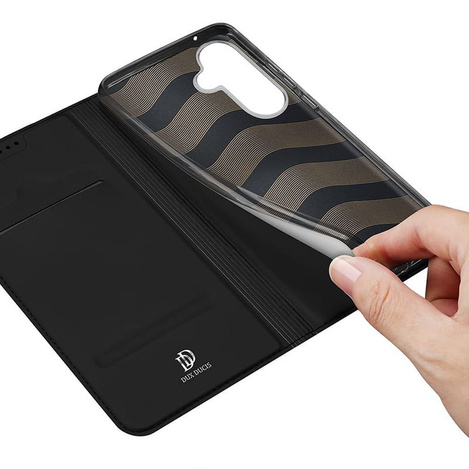 Brieftaschenetui mit Ständer für Samsung Galaxy S23 FE Dux Ducis Skin Pro – schwarz