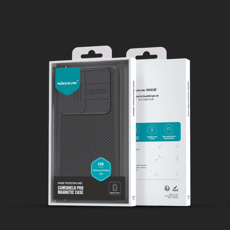 Etui Nillkin CamShield Pro pancerne z osłona na aparat do Samsung Galaxy S24+ - czarne