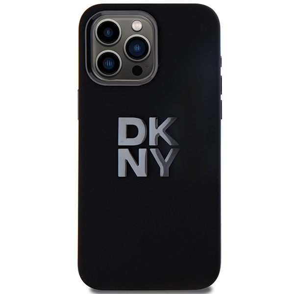 DKNY DKHCP15XSMCBSK iPhone 15 Pro Max 6.7" czarny/black hardcase Liquid Silicone Metal Logo